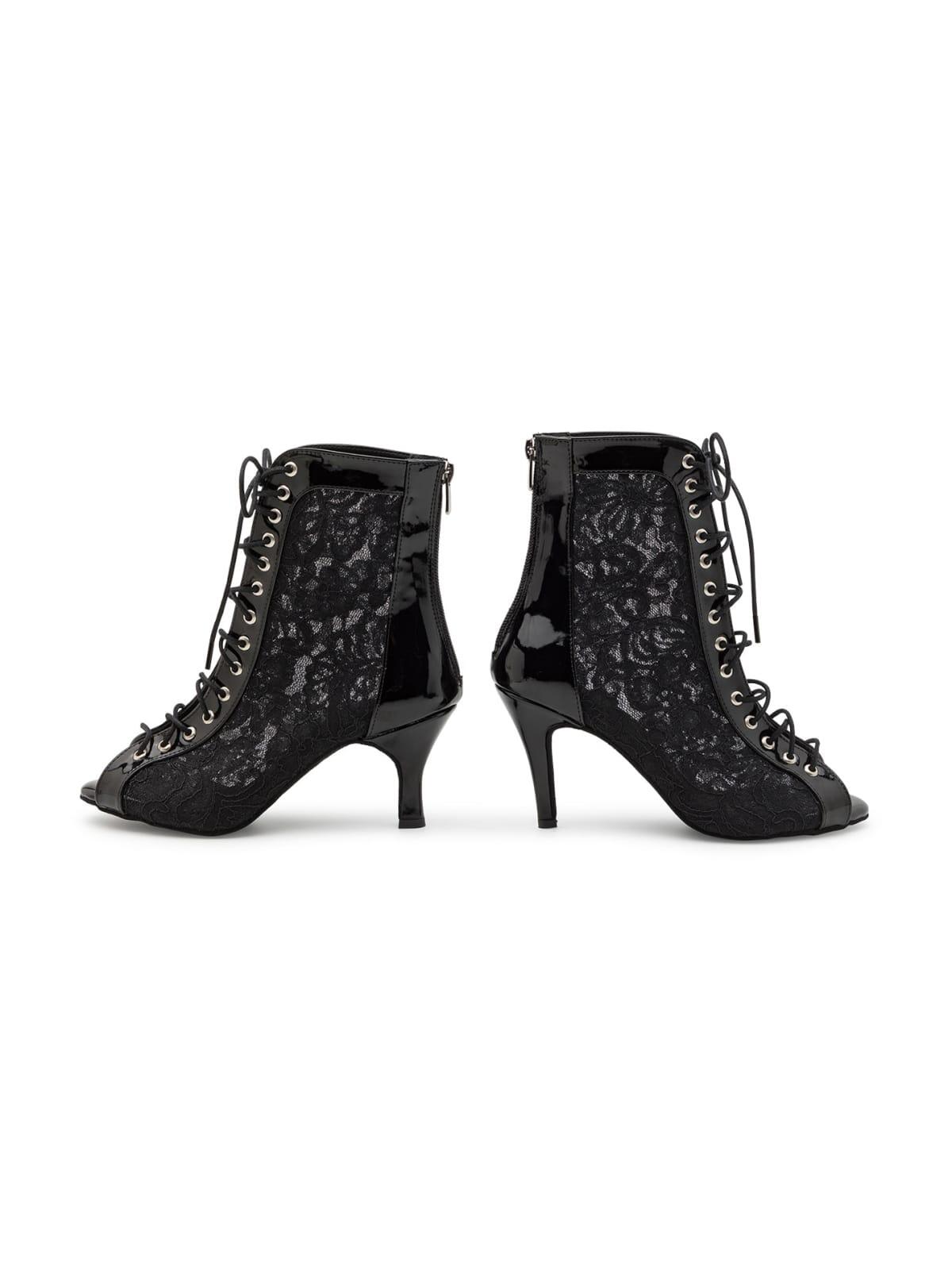 Magnet Aura Tanzschuhe in Schwarz Lack - 7.0 cm flare 4/7