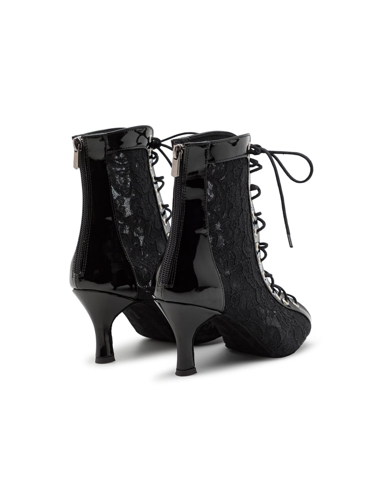 Magnet Aura Tanzschuhe in Schwarz Lack - 7.0 cm flare 6/7
