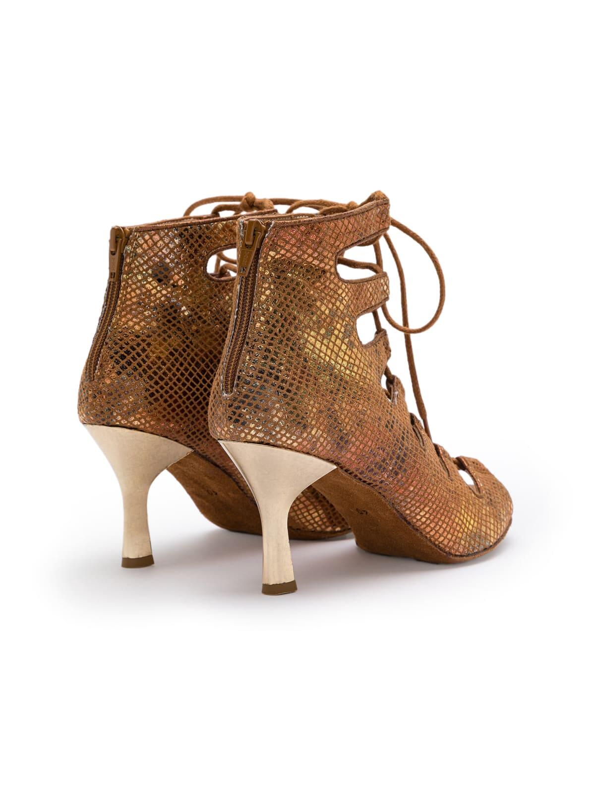 Magnet Tempt dance shoes in bronze leather - 8.5 cm thin 3/7