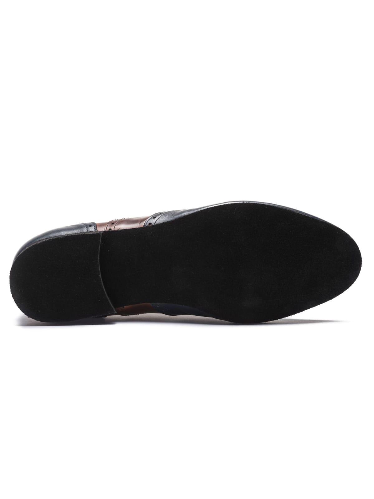 2158 Scarpe da ballo Ruben in blu scuro e marrone 6/7