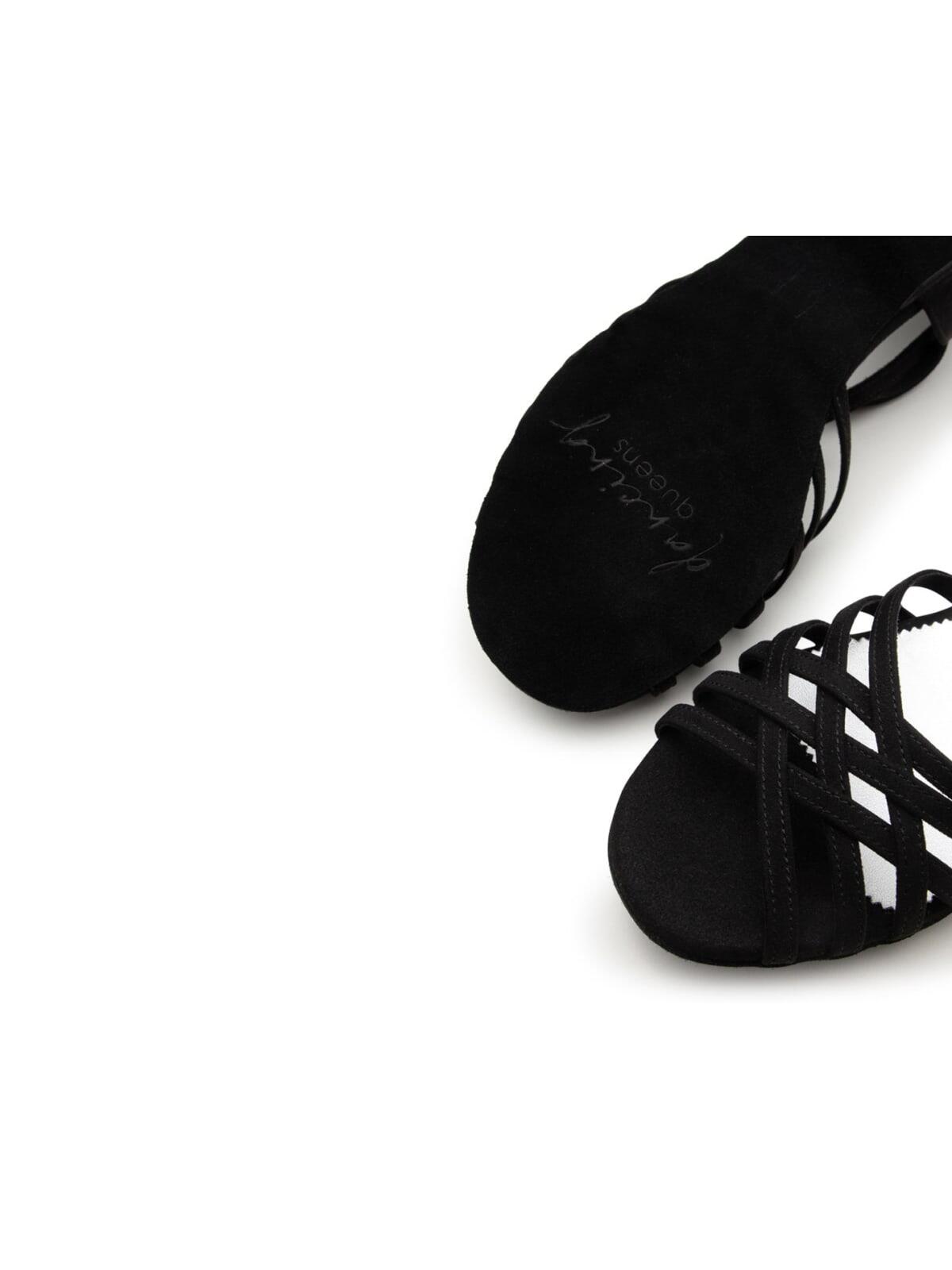 Joy Tanzschuhe in Schwarz Mikrofaser & Outdoor-Sohle 7/7