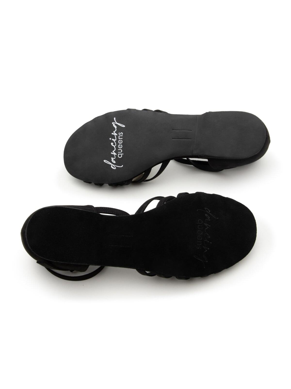 Joy Tanzschuhe in Schwarz Mikrofaser & Outdoor-Sohle 5/7