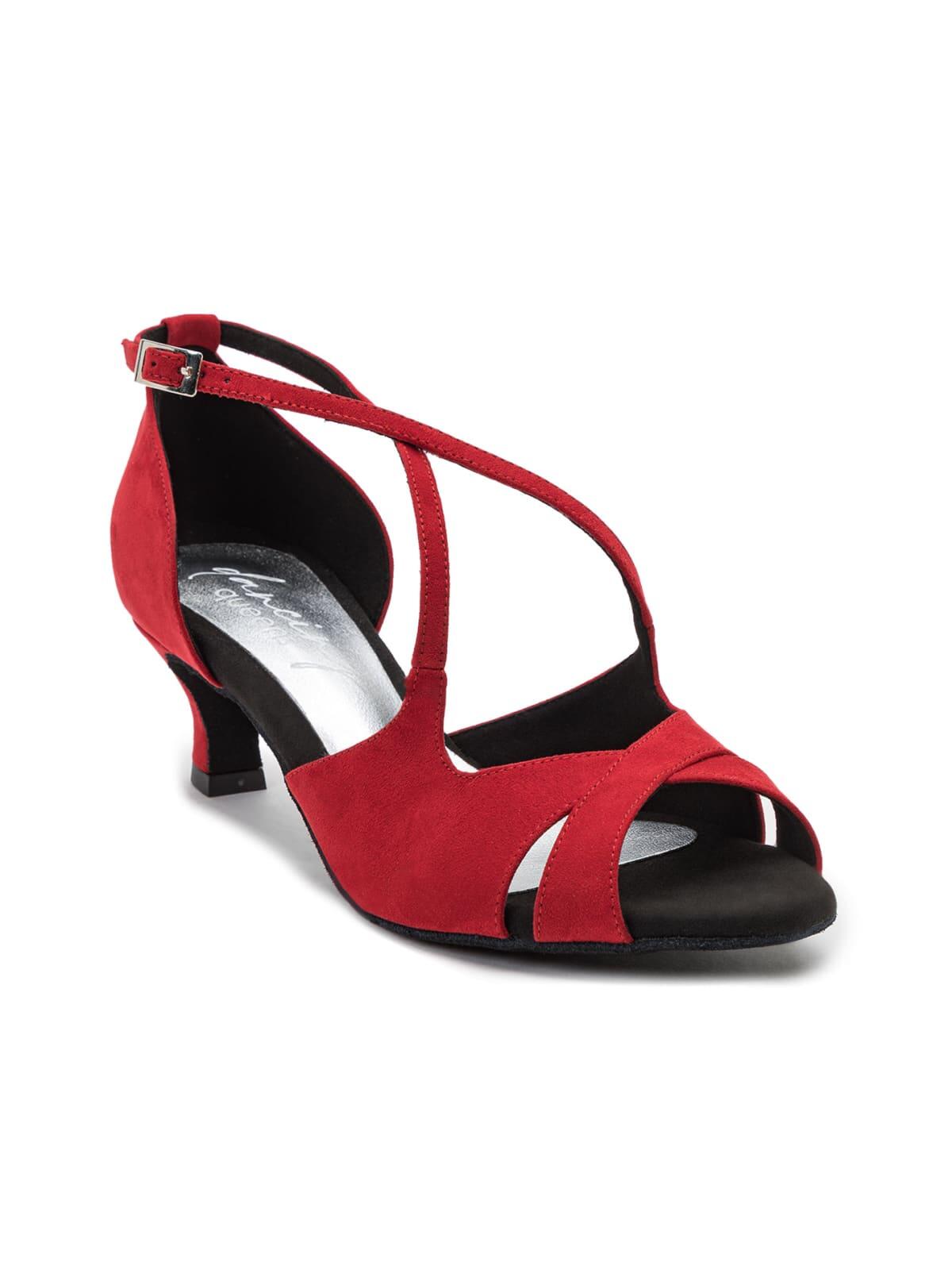 Scarpe da ballo Grace Harmony in camoscio rosso - 5.0 cm flare 2/7