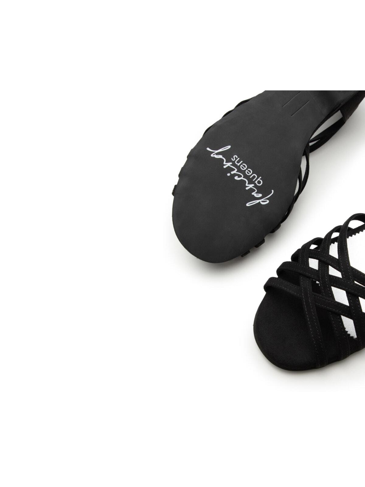Joy Tanzschuhe in Schwarz Mikrofaser & Outdoor-Sohle 6/7