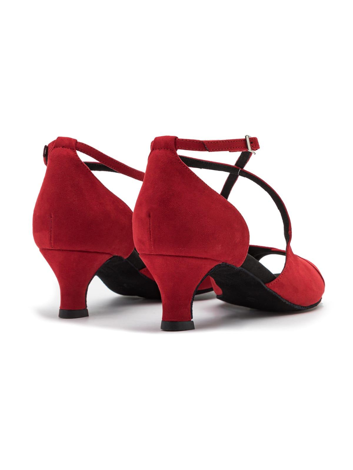 Scarpe da ballo Grace Harmony in camoscio rosso - 5.0 cm flare 6/7