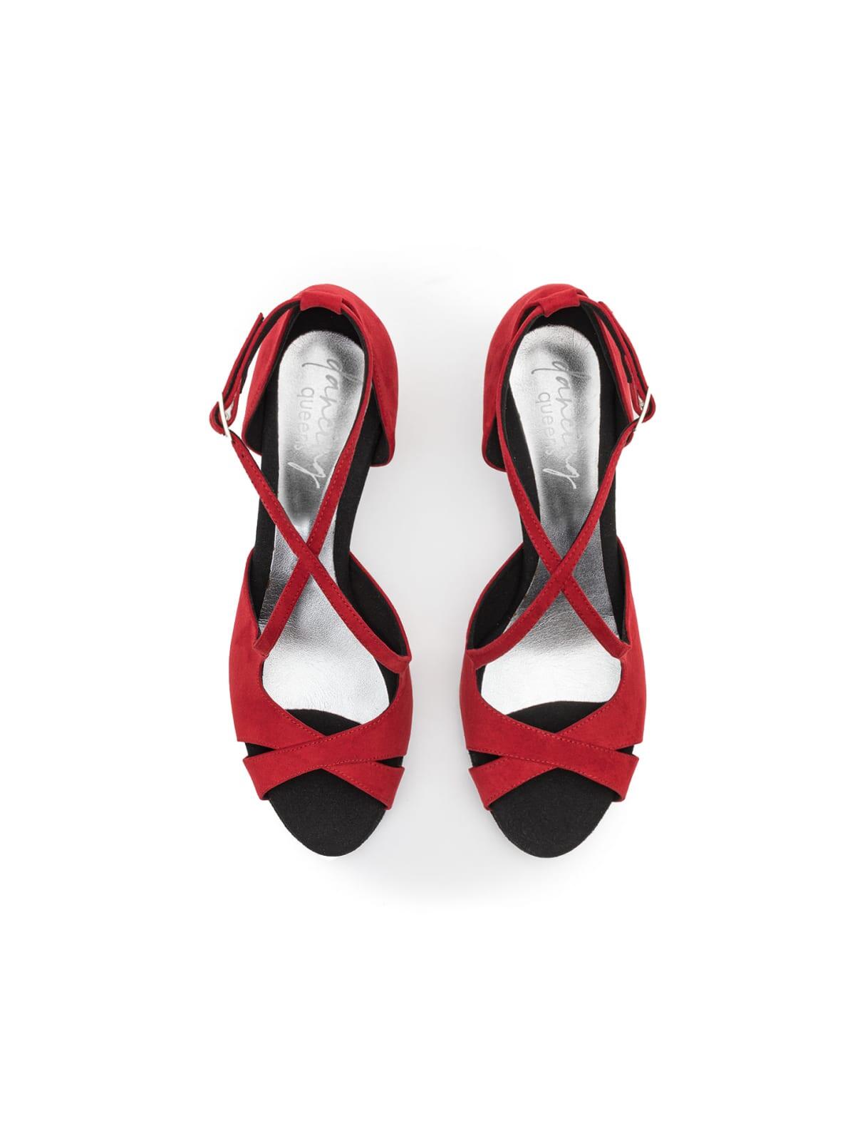 Scarpe da ballo Grace Harmony in camoscio rosso - 5.0 cm flare 5/7