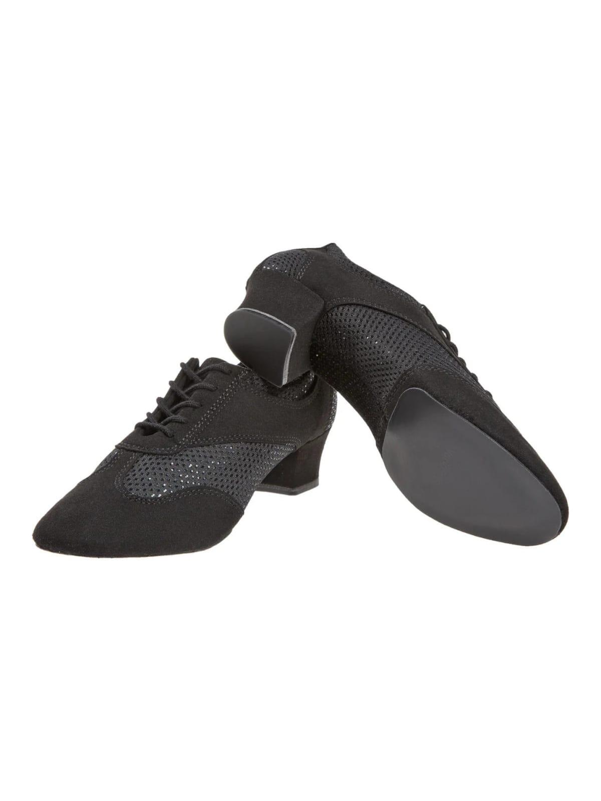 188 Tanzschuhe in Schwarz - 3.7 cm block 3/4