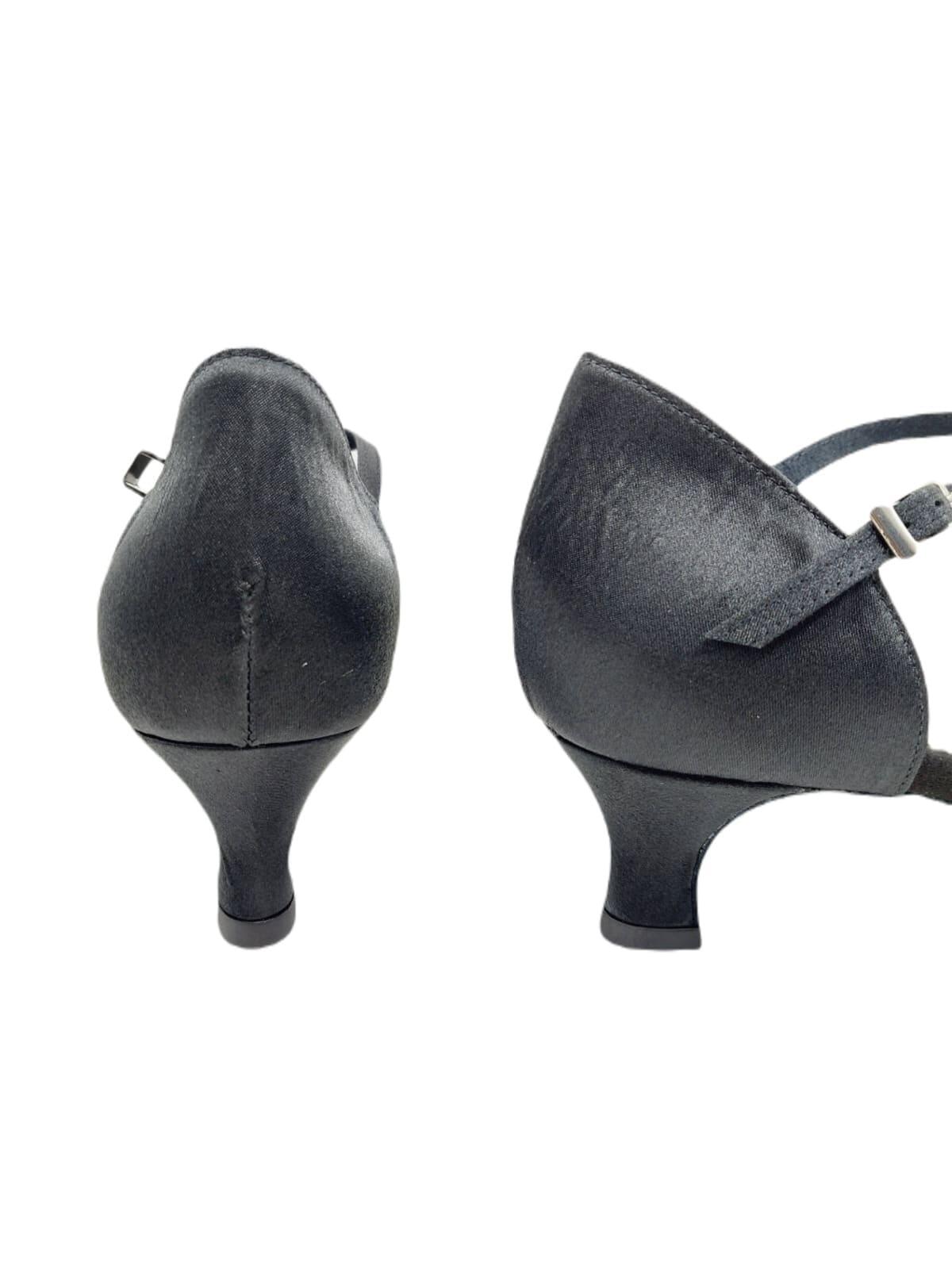 Scarpe da ballo Grace Bliss in raso nero - 5.0 cm flare 7/7