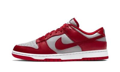 Schoenen - lifestyle - unisex - dunk low unlv - lichtgrijs/university red/wit