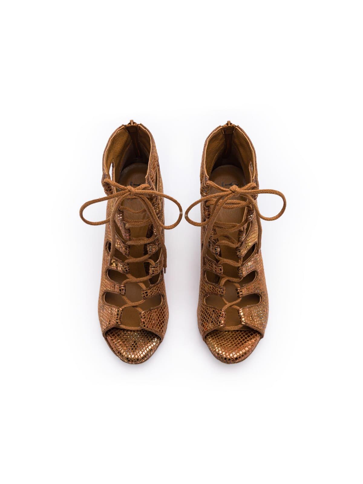 Magnet Tempt Tanzschuhe in Bronze Leder - 7.0 cm flare 4/7