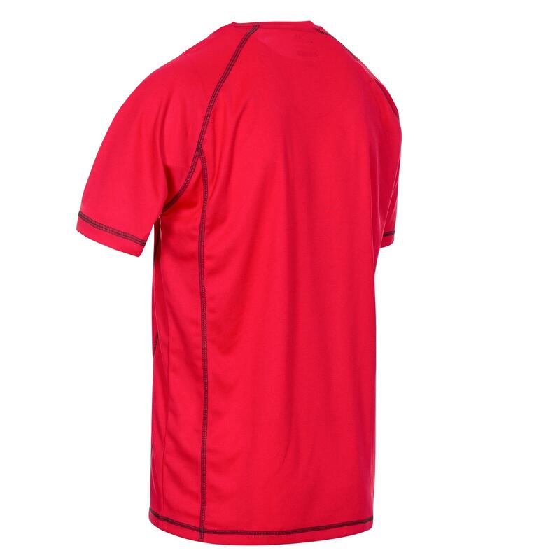 Heren Albert Active Korte Mouwen TShirt (Rood)