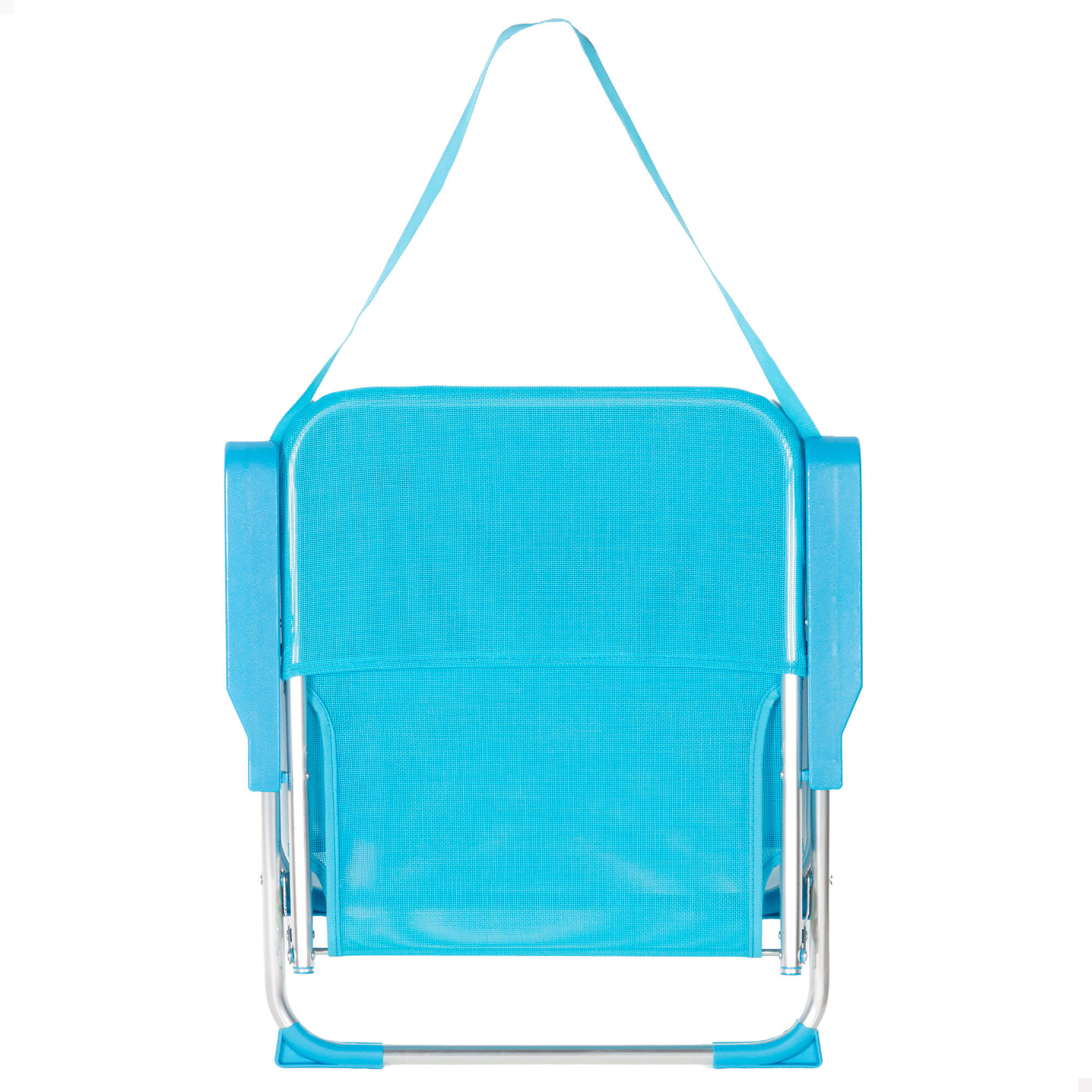 Aktive Lot de 2 chaises de plage pliantes 44x40x72 cm bleu avec poignée 7/7
