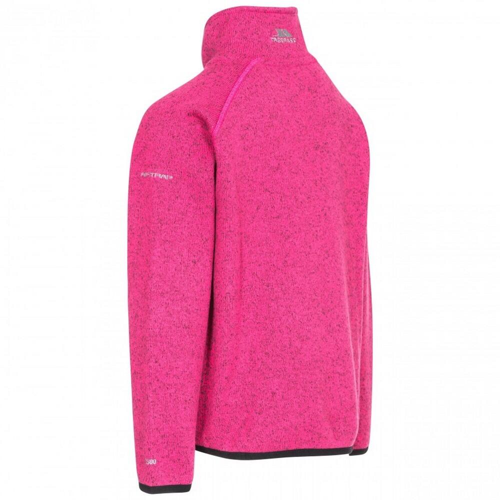 Girls' RILLA zipped fleece (Pink)