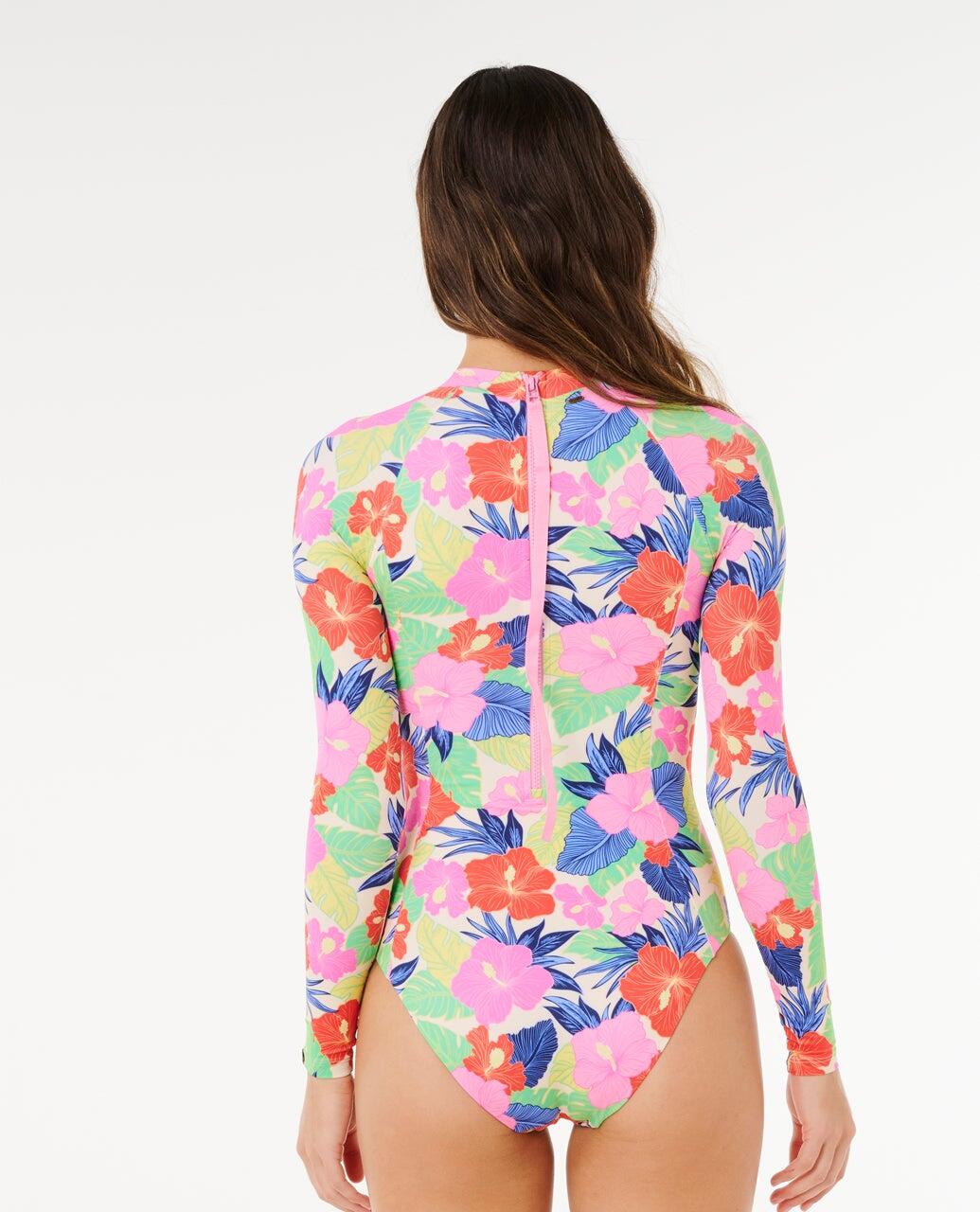 Maillot 1 pièce Party Wave manches longues 3/6