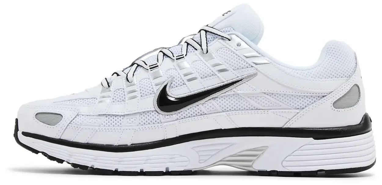 Nike P-6000 White Metallic Silver Black 2/7