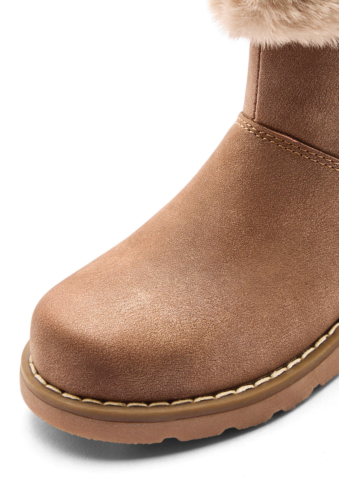 Botas de niña con forro interior detalle charm corazón 3/4