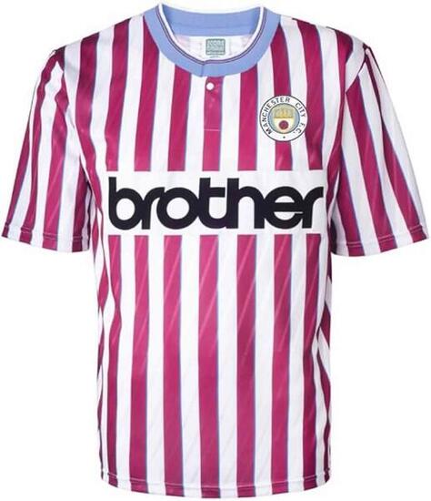 Maillot Manchester City Homme Mcfc Fw 1998 Away T-shirt Burgundy Mix