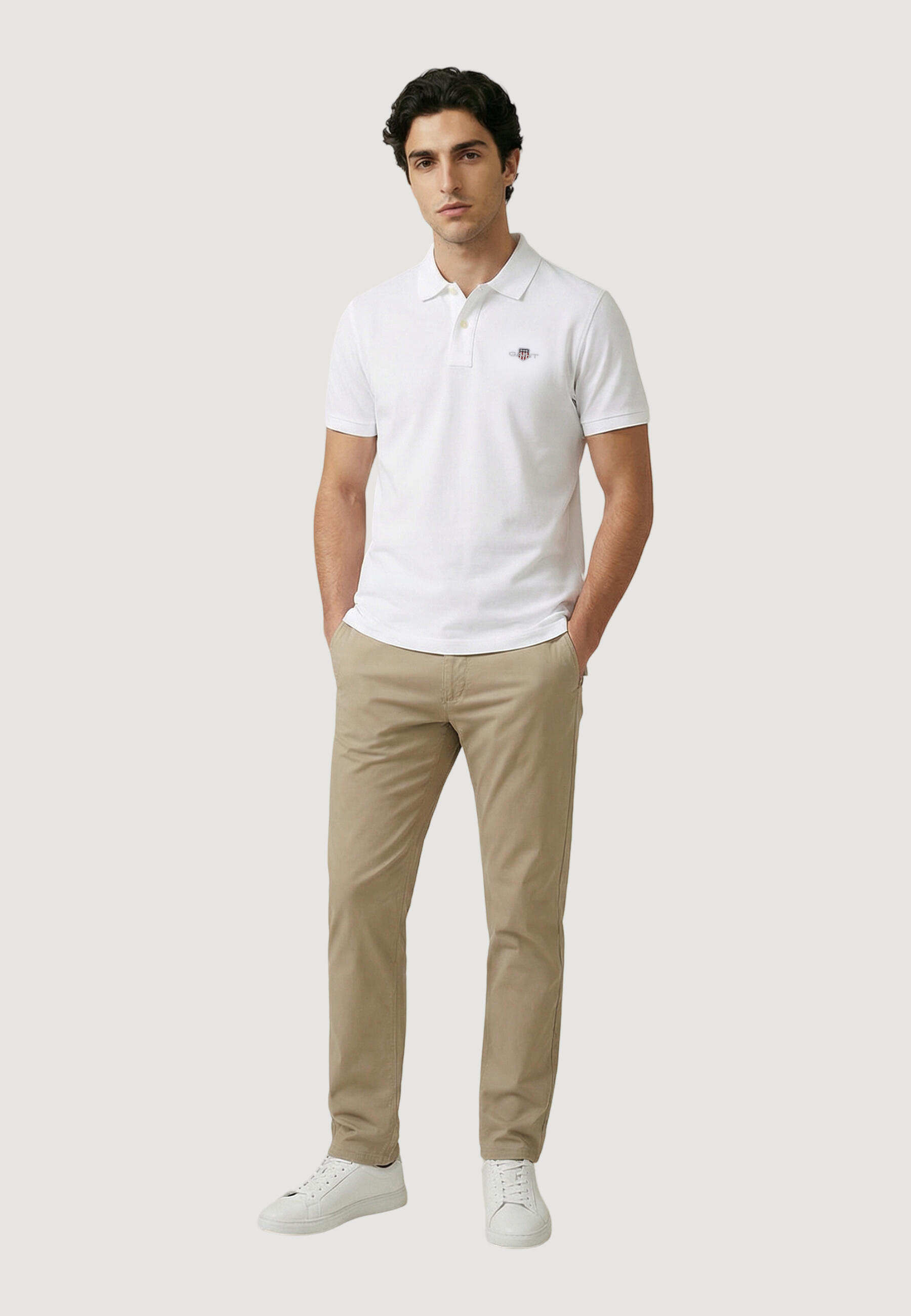 Polo maniche corte Uomo REG SHIELD SS PIQUE POLO Bianco 5/5