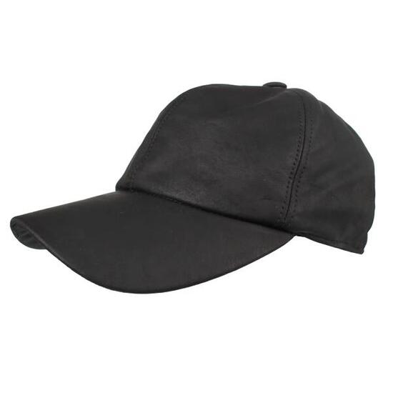 Casquette de baseball en cuir nappa Horka