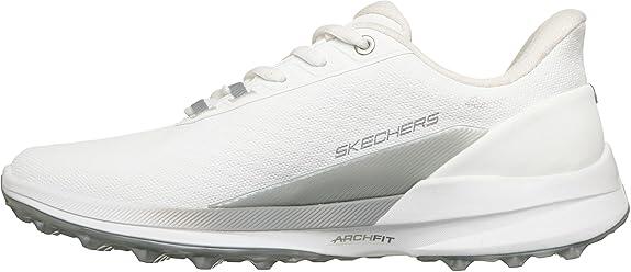 Skechers Golf Pure SI, chaussures de golf pour femmes, blanc/gris 4/6