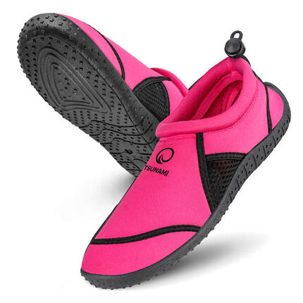 Slip-On Wasserschuhe Badeschuhe Rutschfest Aquaschuhe Strandschuhe TSUNAMI Rosa