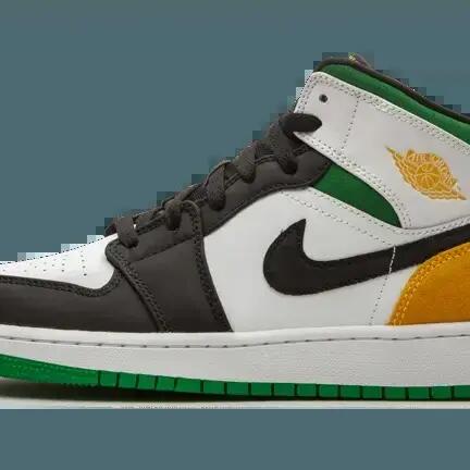 Unisex - Basketball - Air Jordan 1 Mid SE - White/Orange/Green