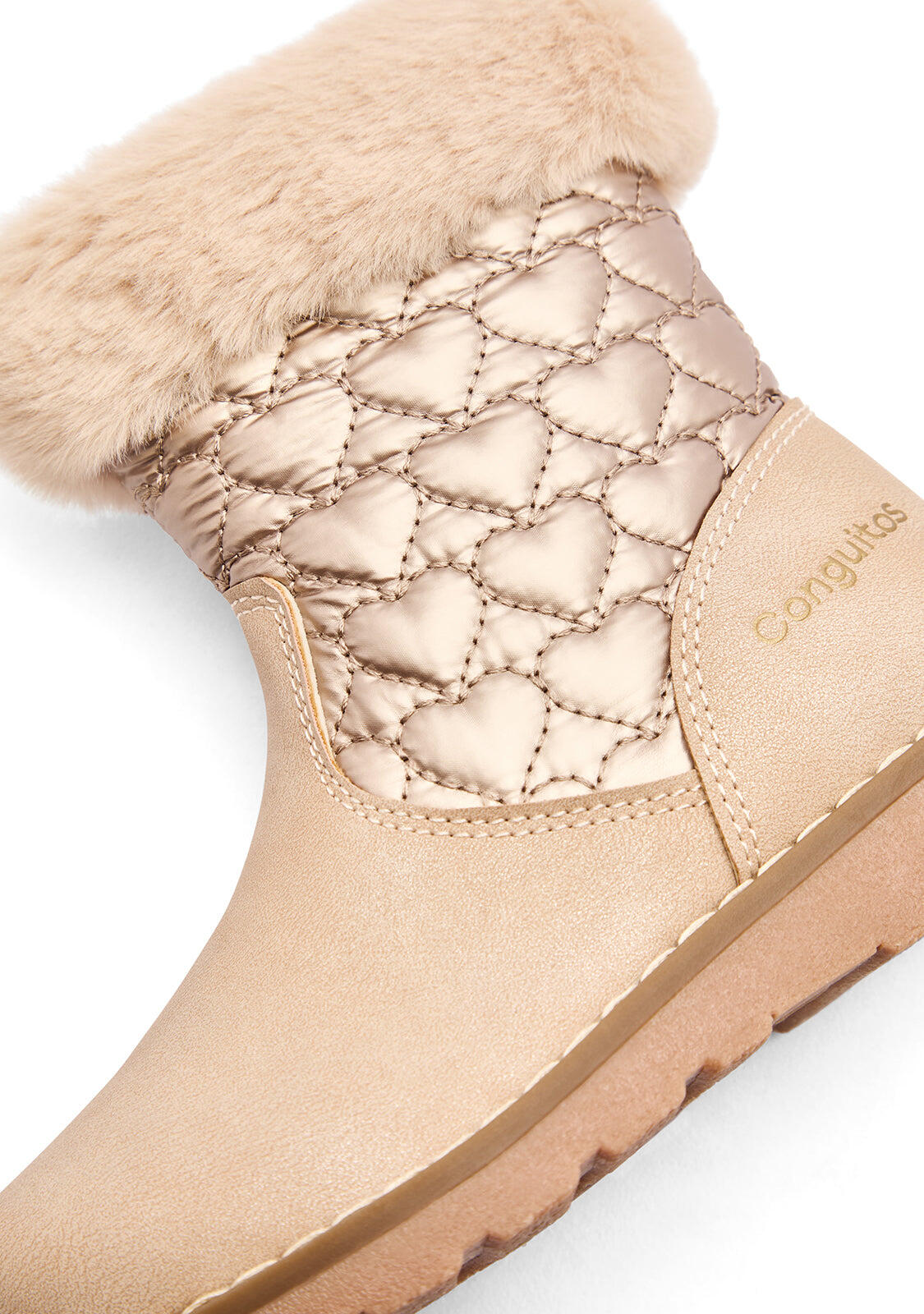 Botas de niña con Estampado de Corazones 3/4