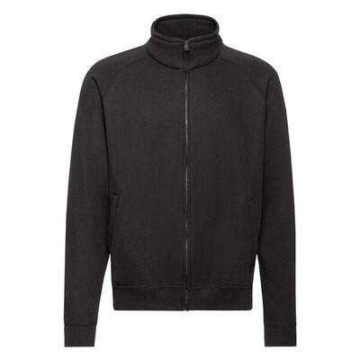 Fruit of the loom classic sweat jacket zwart s
