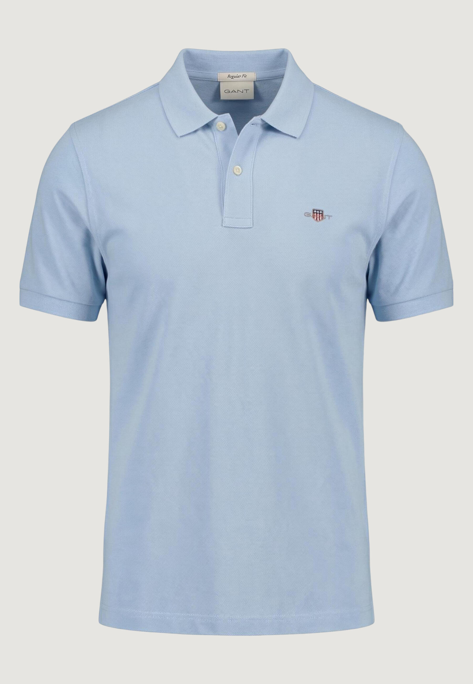 Polo maniche corte Uomo REG SHIELD SS PIQUE POLO Celeste 2/5