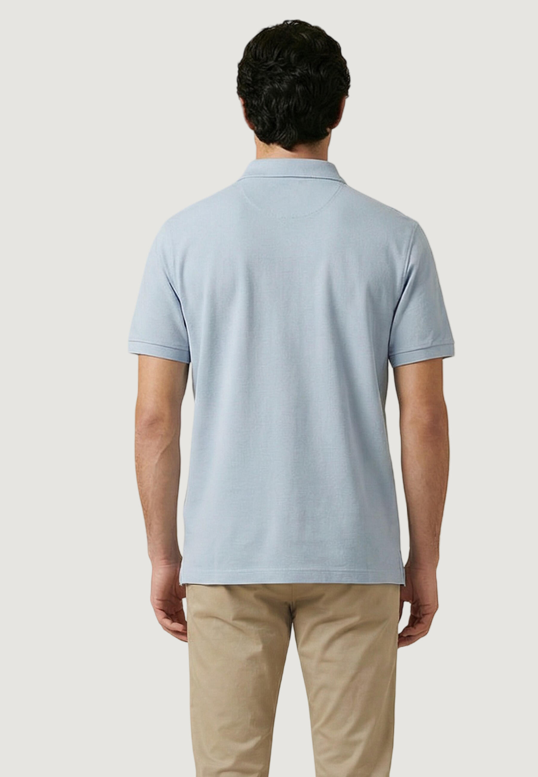 Polo maniche corte Uomo REG SHIELD SS PIQUE POLO Celeste 4/5
