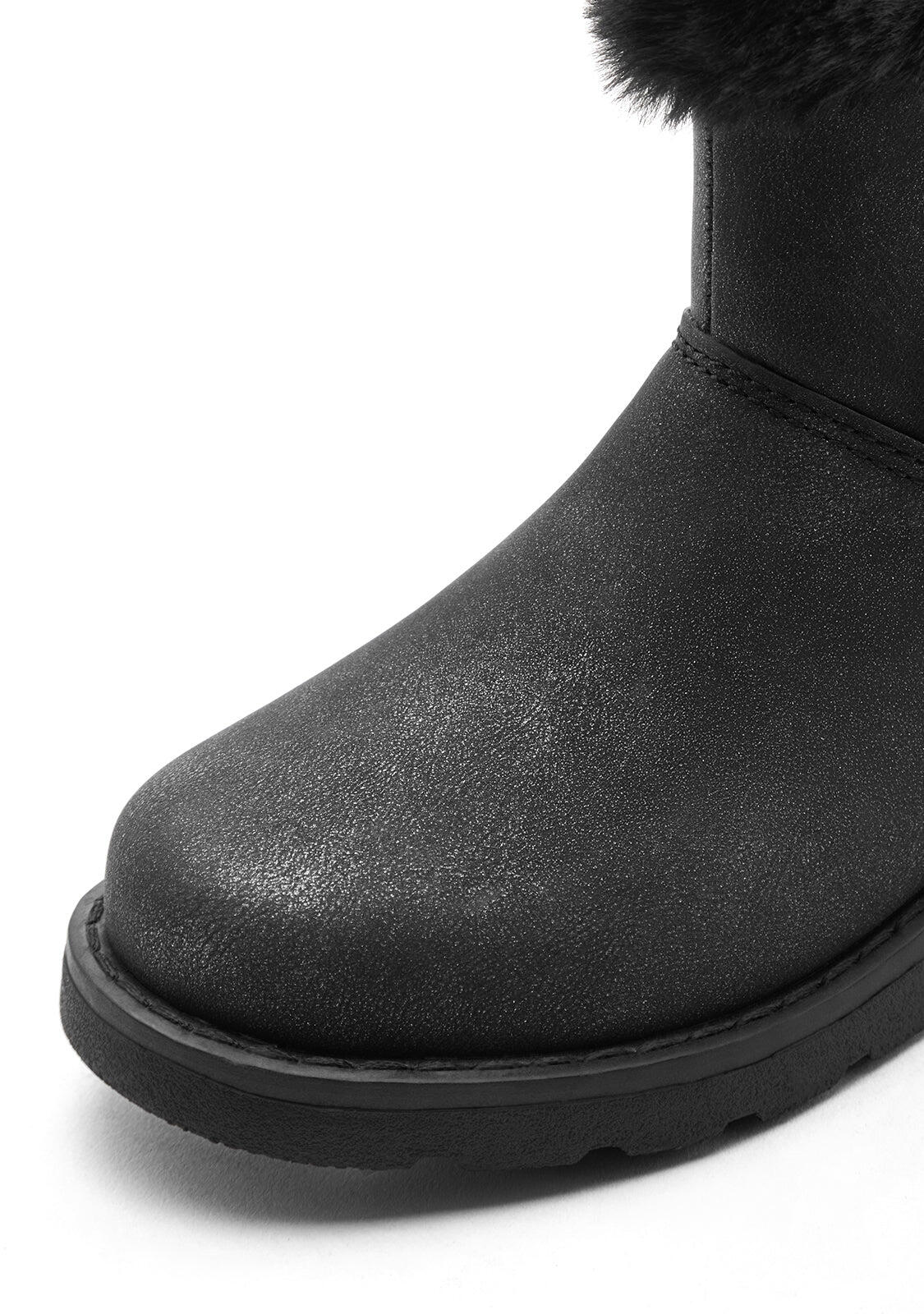 Botas de niña con forro interior detalle charm corazón 4/4