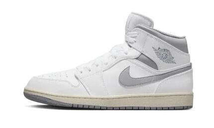 Zapatillas - Baloncesto - Air Jordan 1 Mid - Blanco/Gris