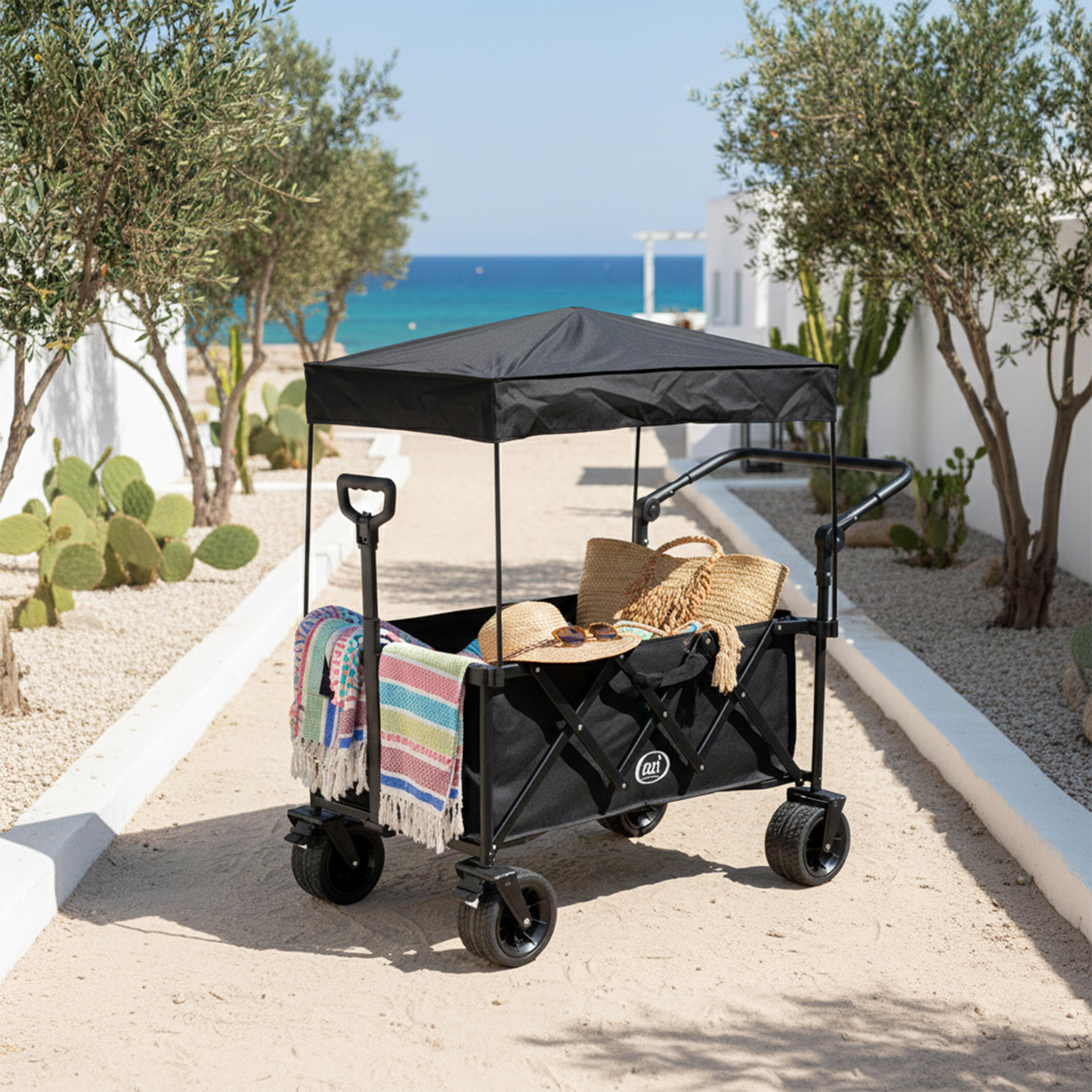 Chariot de Plage avec Toit - AXI SB141 - Pliable - Noir | Capacité : 130 l 3/7