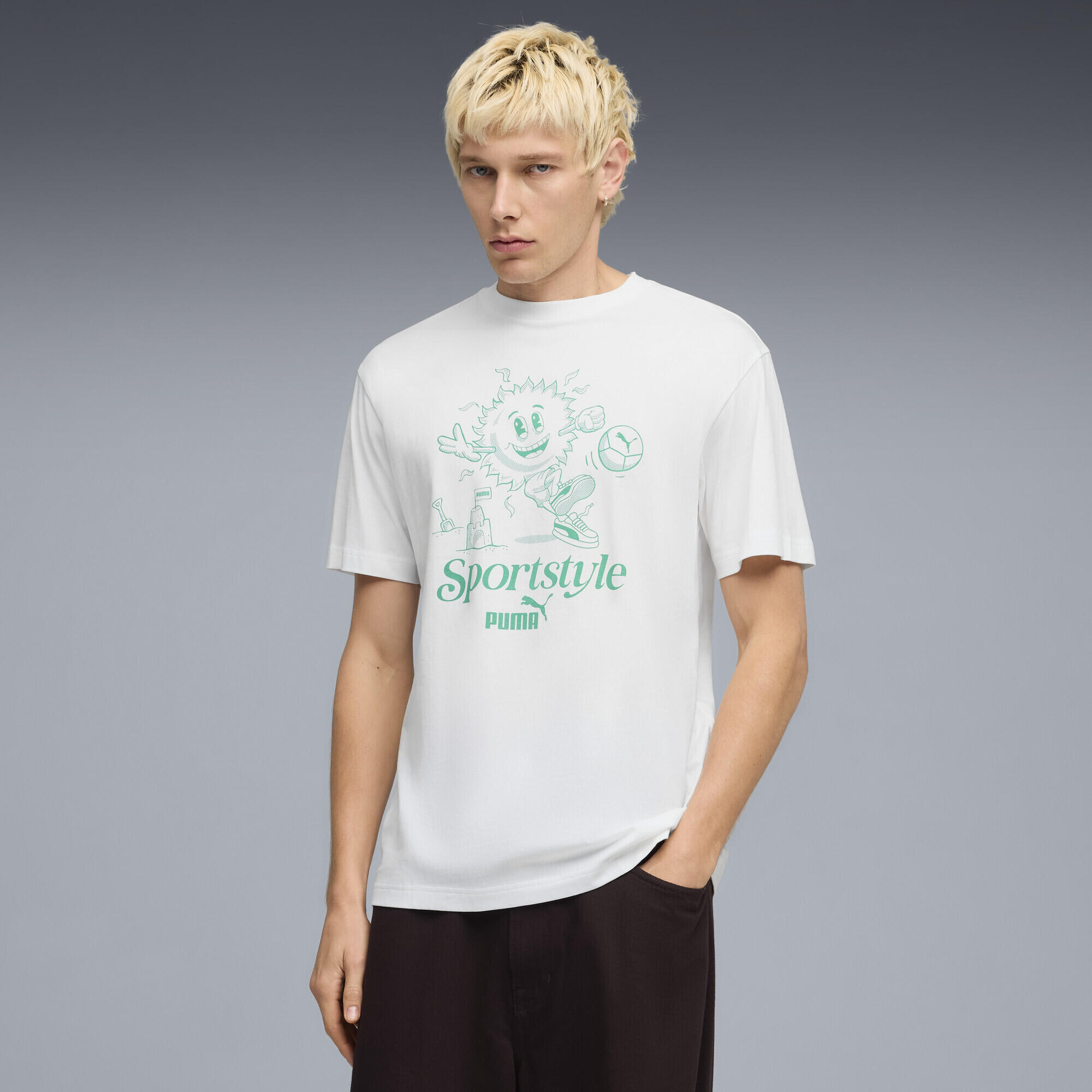 T-shirt homem estampa leão desportivo PUMA 2/5