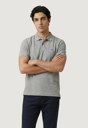 polo manches courtes REG SHIELD SS PIQUE POLO HOMME gris