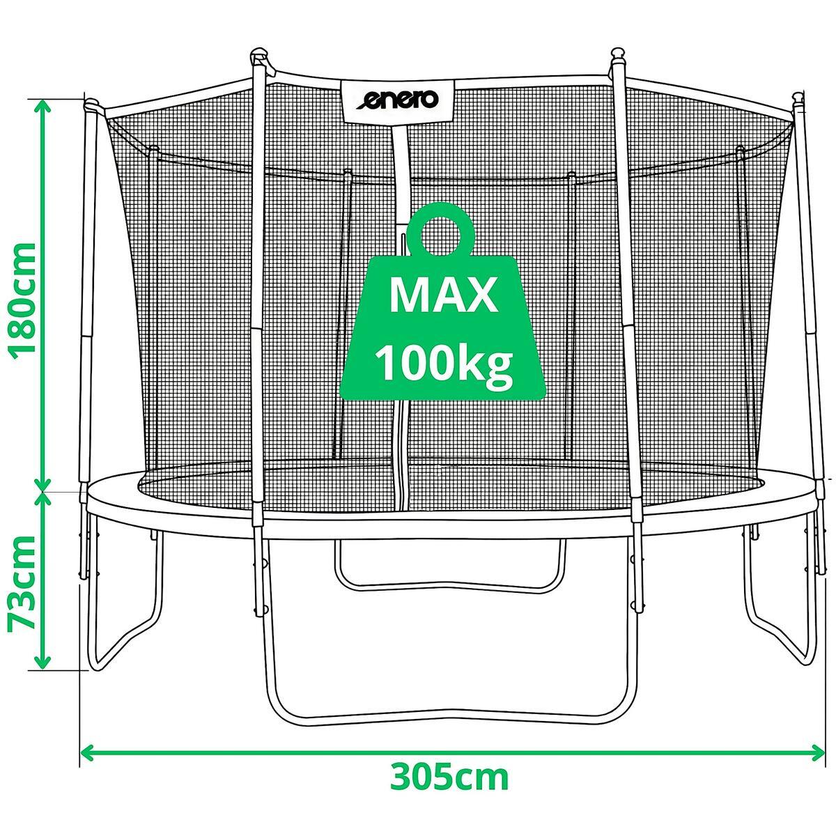 Trampolina Enero 305CM składana z siatką ochronną 5/6