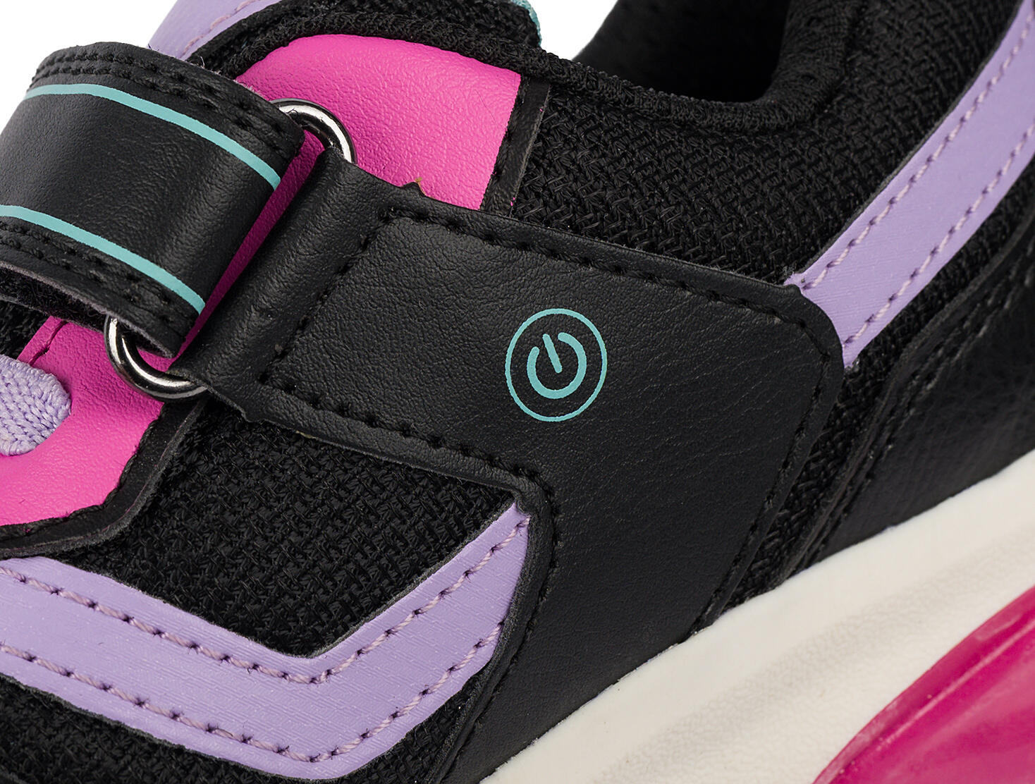 Buty dziecięce sportowe sneakersy na rzep ekoskóra świecące LED GEOX J CIBERDRON 5/7