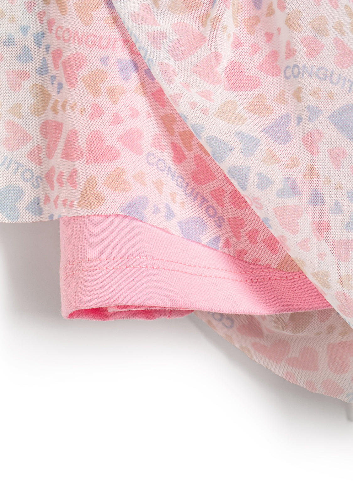 Falda de Niña con Corazones en Multicolor 2/4
