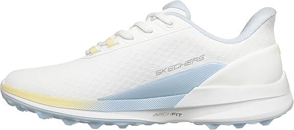 Skechers Golf Pure SI, chaussures de golf pour femmes, blanc/bleu 3/6