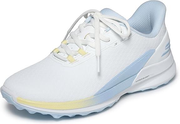 Skechers Golf Pure SI, chaussures de golf pour femmes, blanc/bleu 2/6