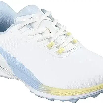 Skechers Golf Pure SI, chaussures de golf pour femmes, blanc/bleu
