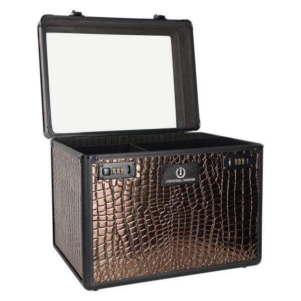 Imperial Riding Grooming Box Shiny - Brown Croco 3/3