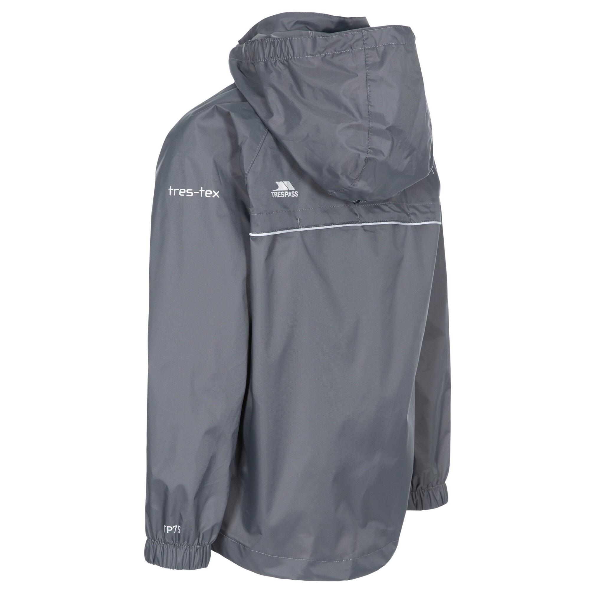 Qikpac Giacca Ripiegabile Bambini Unisex Trespass Qikpac X Grigio 2/4