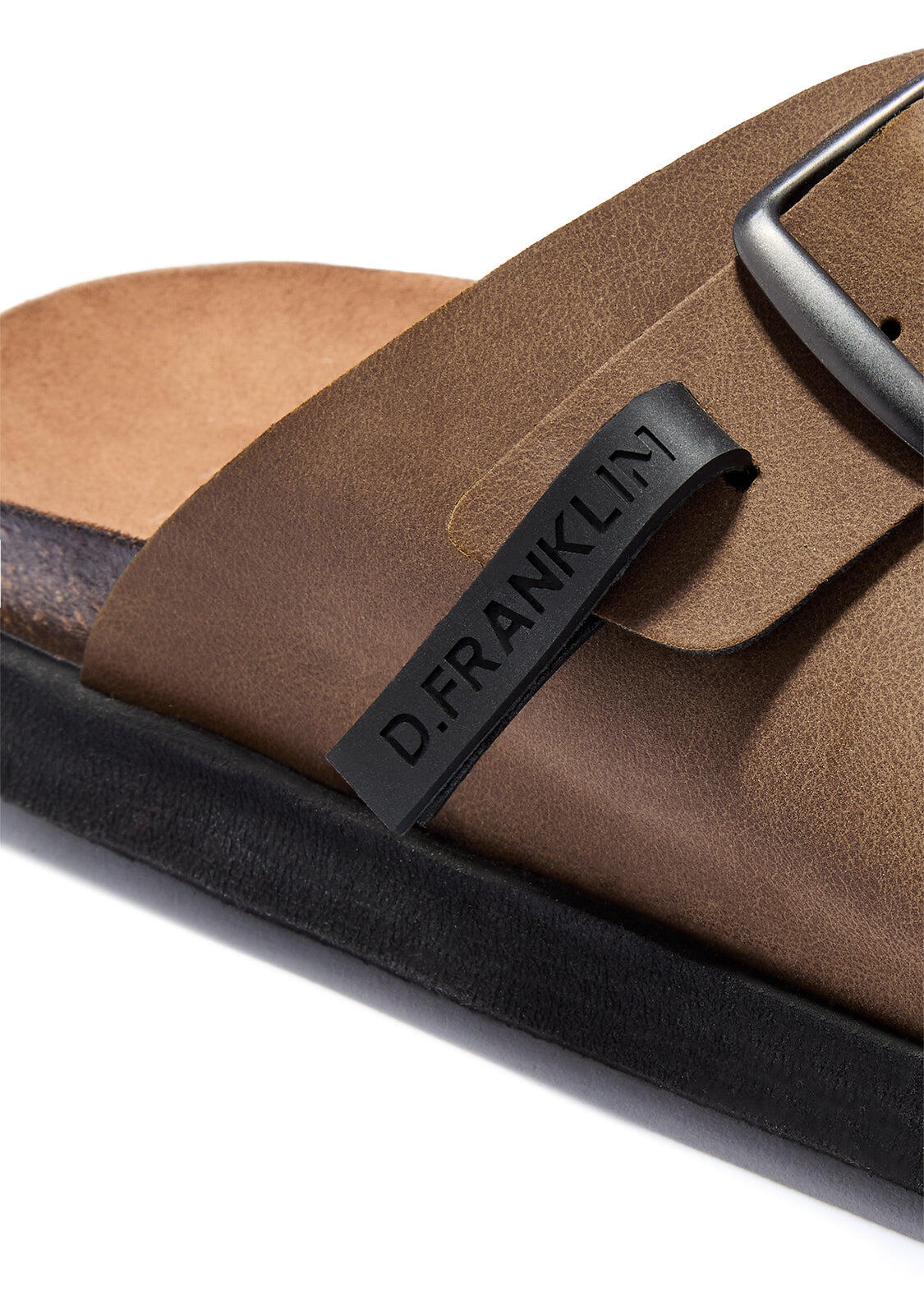 Sandalias de Hombre Cierre Hebilla Color Marrón Vibe Nobuck 4/4