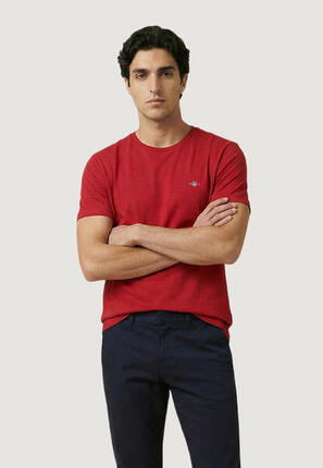 t-shirt crop top REG SHIELD SS T-SHIRT HOMME rouge