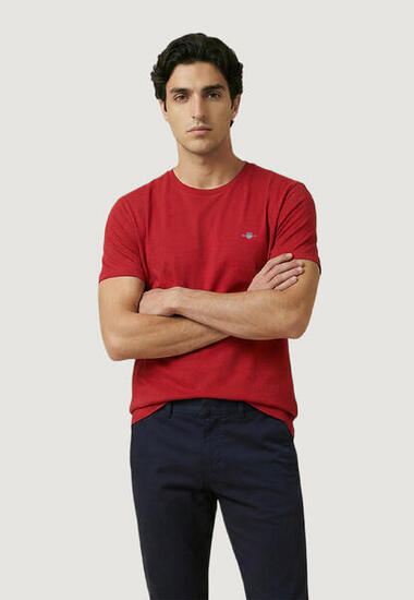 t-shirt crop top REG SHIELD SS T-SHIRT HOMME rouge