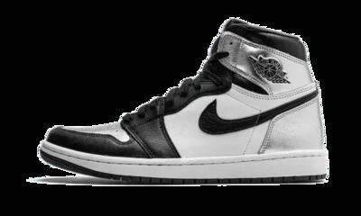 Schoenen - air jordan 1 silver toe - zwart/zilver/wit