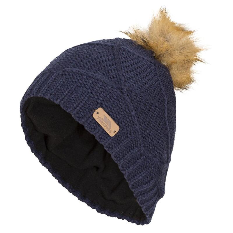 Tanisha Bonnet à pompon Fille (Bleu marine)