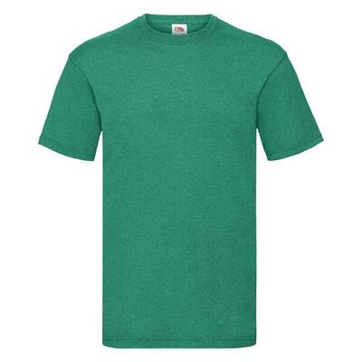 Fruit of the loom valueweight t-shirt green jaspeado