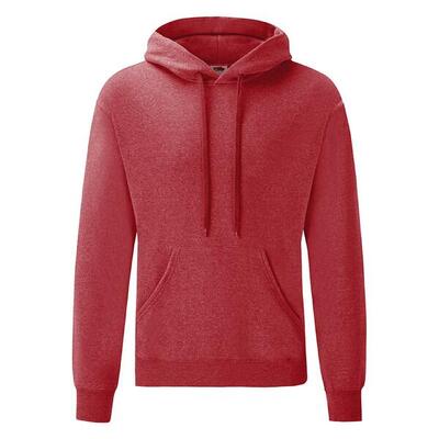 Fruit of the loom klassieke hoodie rood jaspeado.